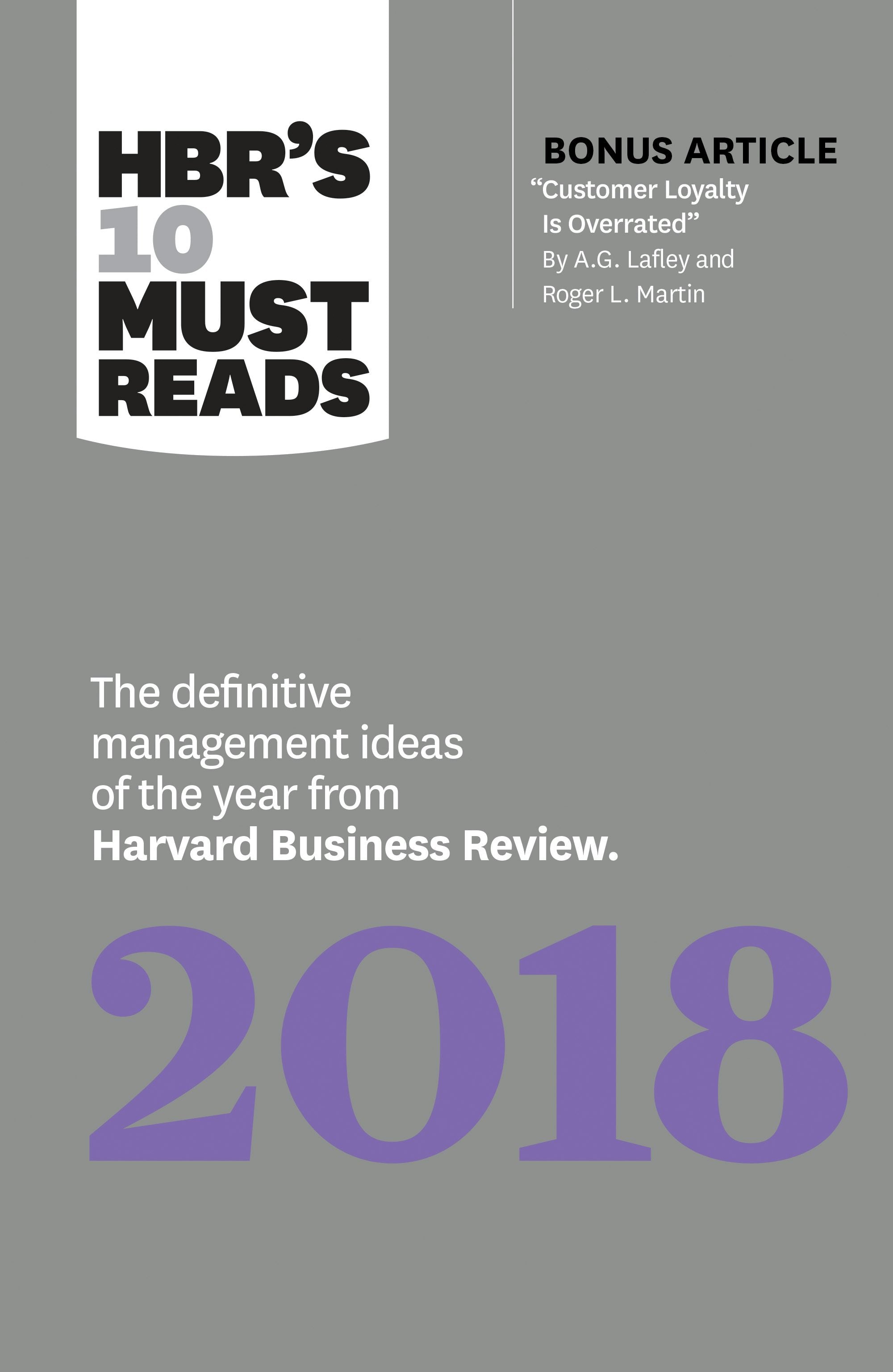 Book cover image for HBR's 10 Must Reads 2018 ISBN: 9781633693074